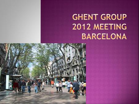 Ghent group 2012 meeting BARCELONA
