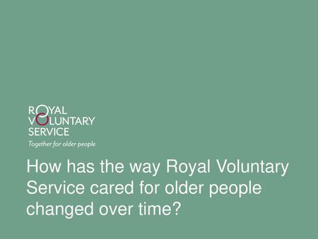 What services do people need as they get older?