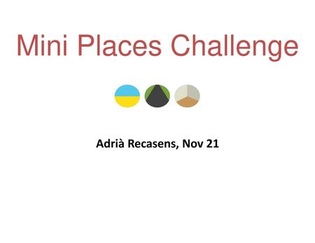 Mini Places Challenge Adrià Recasens, Nov 21.