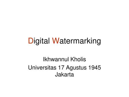 Ikhwannul Kholis Universitas 17 Agustus 1945 Jakarta