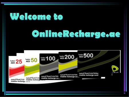 Welcome to OnlineRecharge.ae.