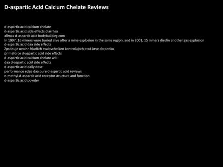 D-aspartic Acid Calcium Chelate Reviews