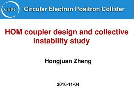 HOM coupler design and collective instability study
