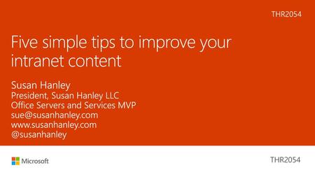 Five simple tips to improve your intranet content