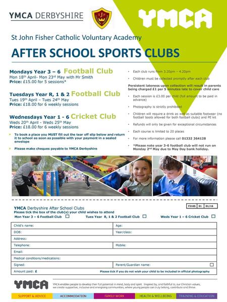 AFTER SCHOOL SPORTS CLUBS
