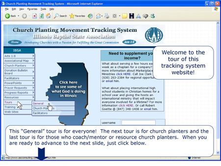 Welcome to the tour of this tracking system website!