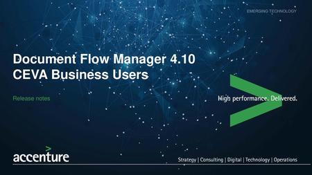 Document Flow Manager 4.10 CEVA Business Users