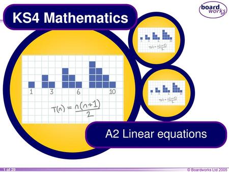 KS4 Mathematics A2 Linear equations.