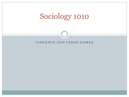 Violence and video games