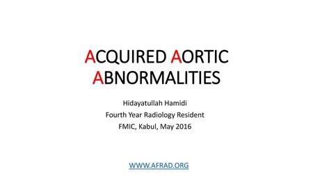 ACQUIRED AORTIC ABNORMALITIES