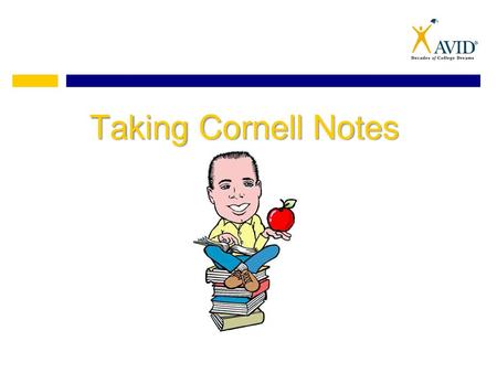 Taking Cornell Notes.