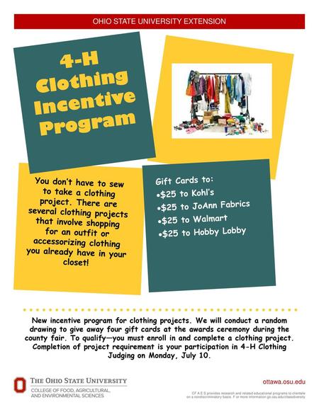 4-H Clothing Incentive Program