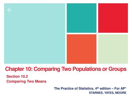 Chapter 10: Comparing Two Populations or Groups