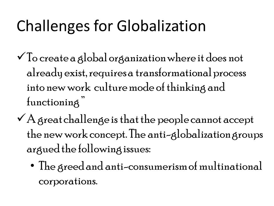 Economic drivers of globalization