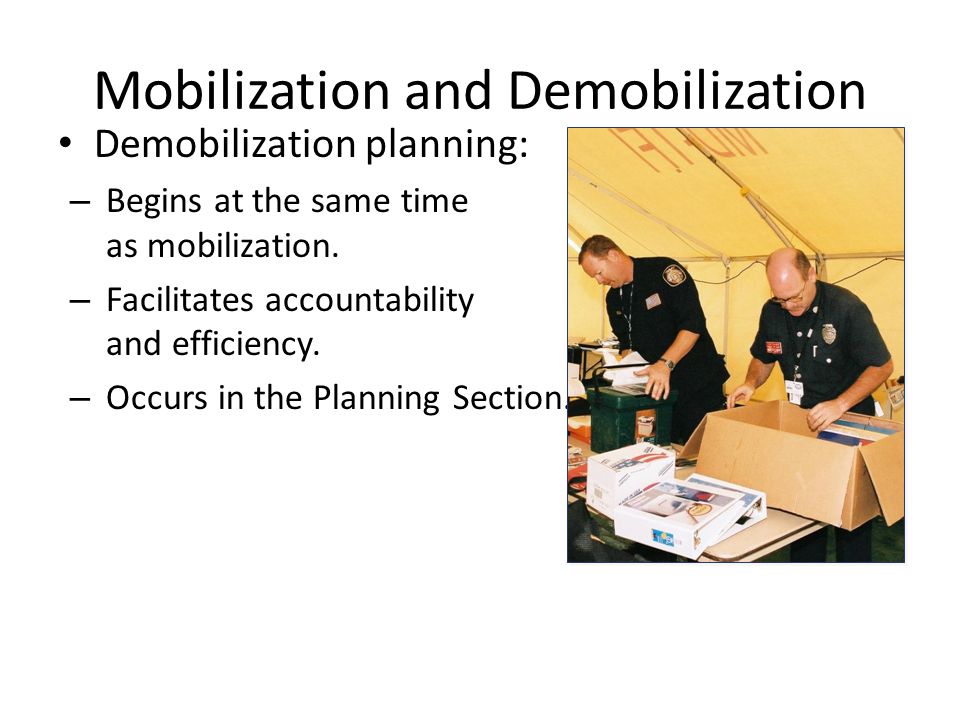 Demobilisation Costs