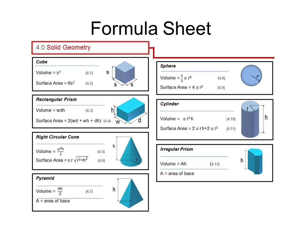 Engineering Formula Sheet - STLCCedu