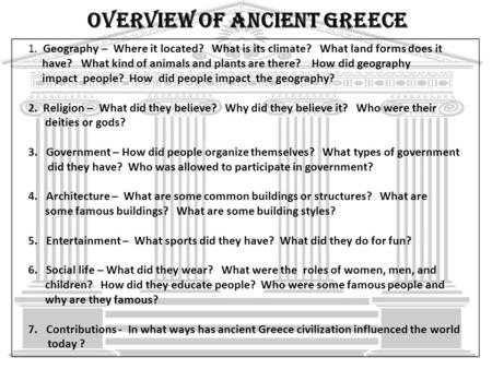 Overview of Ancient Greece