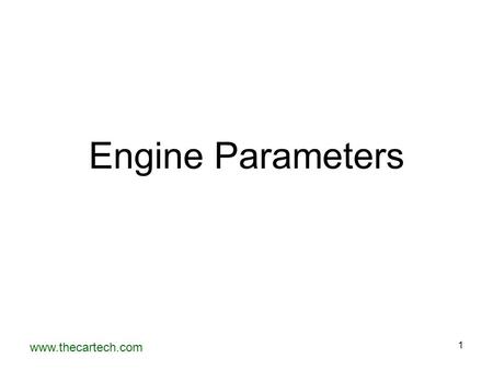 Engine Parameters.