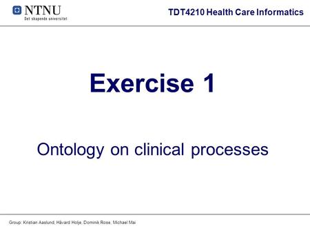 Ontology on clinical processes