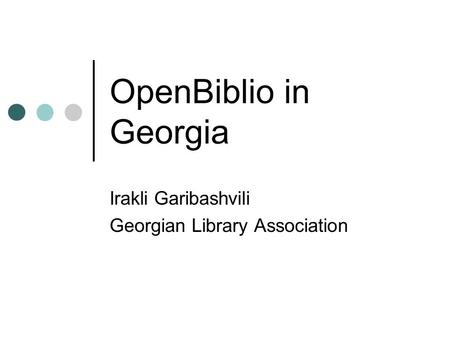Irakli Garibashvili Georgian Library Association