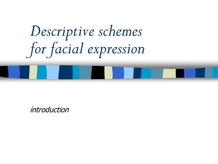 Descriptive schemes for facial expression introduction.