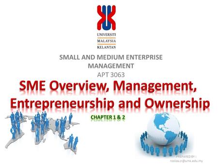 SMALL AND MEDIUM ENTERPRISE MANAGEMENT APT 3063 PREPARED BY :
