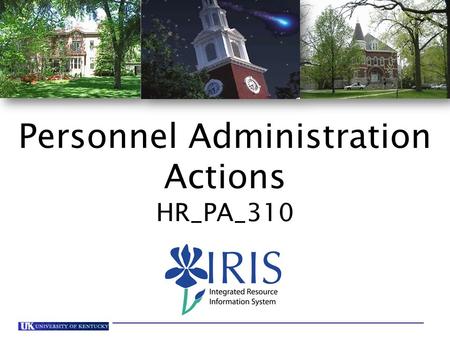1 HR_PA_310 Personnel Administration Actions - V12 Personnel Administration Actions HR_PA_310.