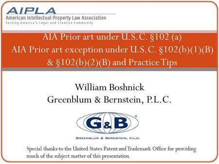 William Boshnick Greenblum & Bernstein, P.L.C.