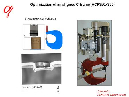 Dan Holm ALFGAM Optimering Conventional C-frame Optimization of an aligned C-frame (ACF350x350)