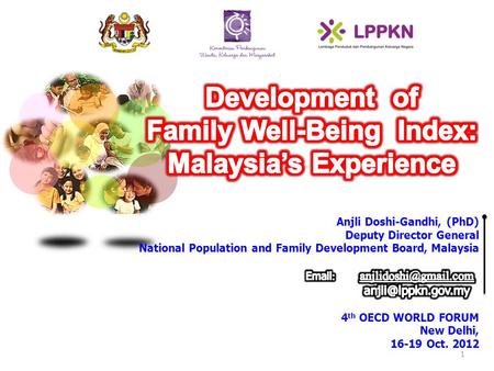 1. To build a set of indicators to measure the well- being of the Malaysian family Mechanism to monitor family well being trends To come up with family.