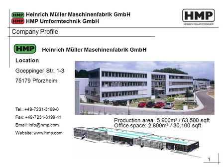 Company Profile Heinrich Müller Maschinenfabrik GmbH Location