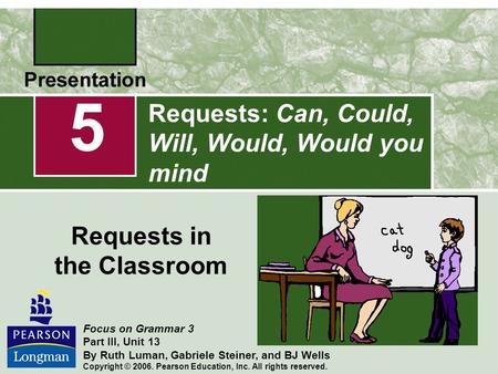 Requests: Can, Could, Will, Would, Would you mind