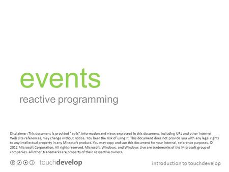 events reactive programming