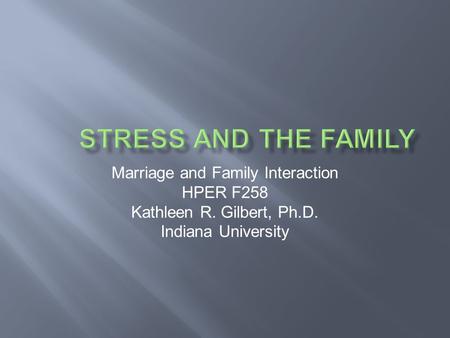 Marriage and Family Interaction