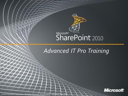 Name Title Company Microsoft SharePoint 2010 The business collaboration platform for the Enterprise and the Web.