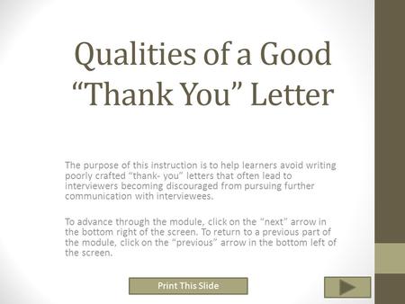 Qualities of a Good “Thank You” Letter