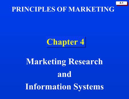 Marketing Research and Information Systems