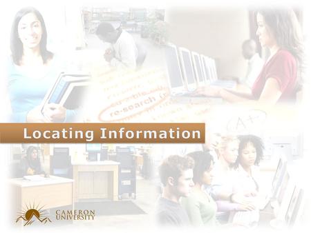 Finding Scholarly Information You know how to search the web and find information focused on just about any topic you can think of. Did you know that.
