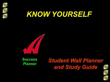 Success Planner KNOW YOURSELF Student Wall Planner and Study Guide.