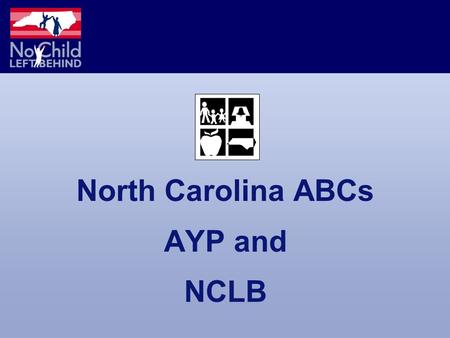 North Carolina ABCs AYP and NCLB. What Do You Know? Discuss and Share NCLB NC ABCs AYP Testing Report Cards.