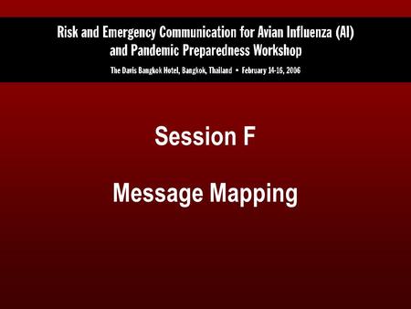 Session F Message Mapping