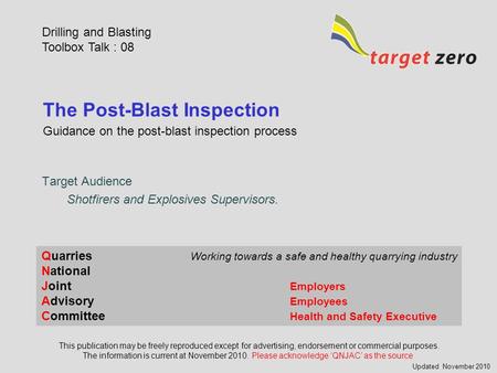 The Post-Blast Inspection