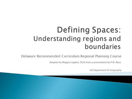 Defining Spaces: Understanding regions and boundaries