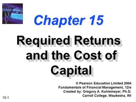 Required Returns and the Cost of Capital