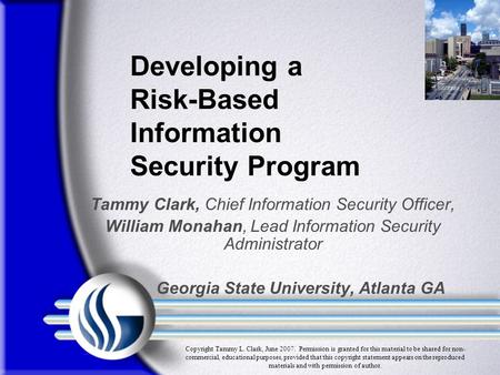 Developing a Risk-Based Information Security Program