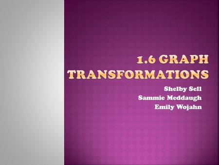 1.6 Graph Transformations