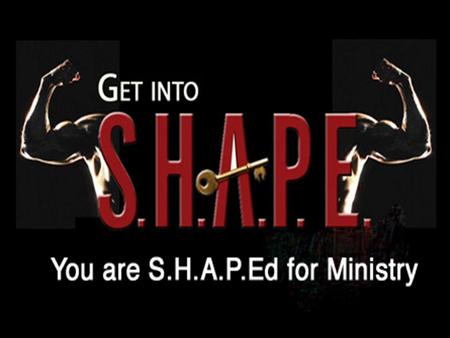 Basic Principle for this Series We are all created to be MINISTERS.