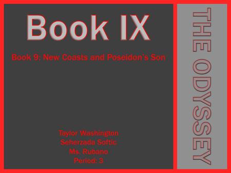 Book 9: New Coasts and Poseidon’s Son