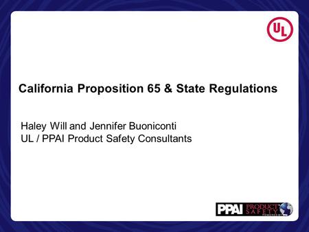 California Proposition 65 & State Regulations