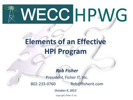 Elements of an Effective HPI Program
